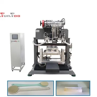 Máquina de escova de tufting de três eixos com perfuração